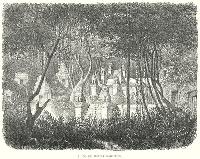 Ruinene av Bakheng-fjellet (gravering) av English School