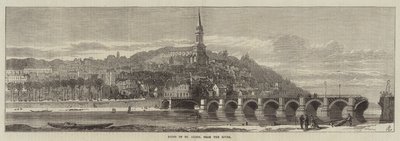 Ruinene av St Cloud, fra elven (gravering) av English School