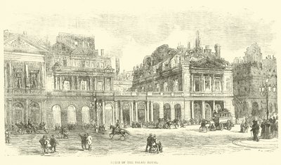 Ruinene av Palais Royal, mai 1871 av English School
