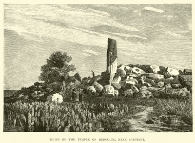 Ruinene av Temple of Hercules, nær Girgenti av English School