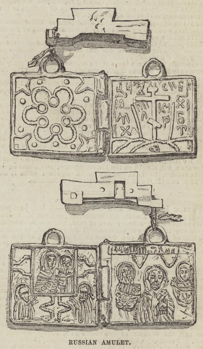 Russisk amulett (gravering) av English School
