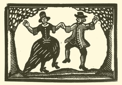 Rustikke dansere (tresnitt) av English School