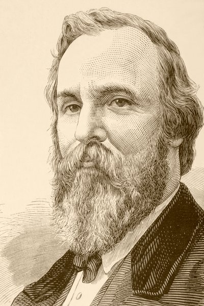 Rutherford Birchard Hayes (litho) av English School