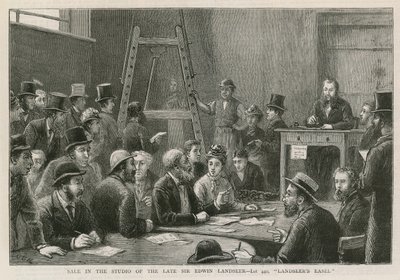 Salg i studioet til avdøde Sir Edwin Landseer av English School
