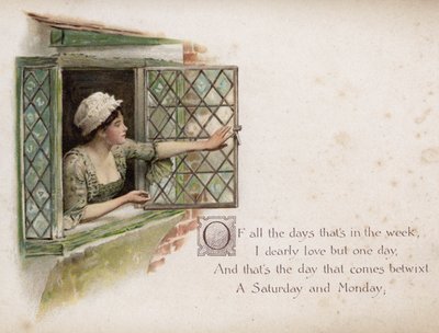 Sally in our Alley (farge litho) av English School