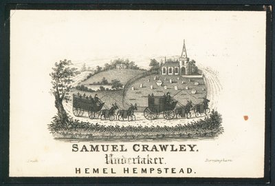 Samuel Crawley, begravelsesmann, byttekort av English School