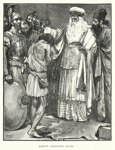 Samuel salver David (gravering) av English School