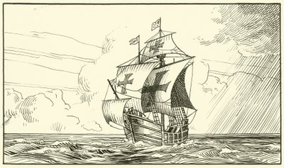 Santa Maria (blekk på papir) av English School