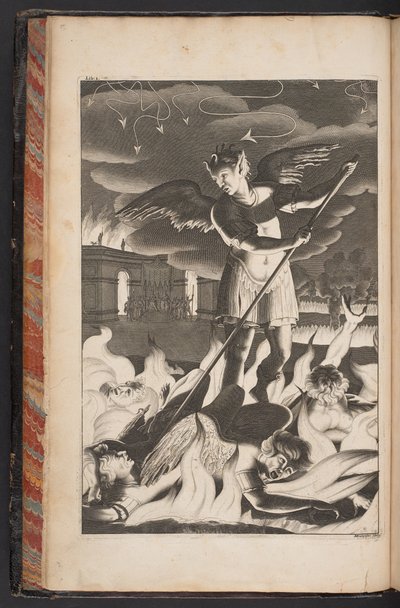 Satan fra Paradise Lost av John Milton av English School