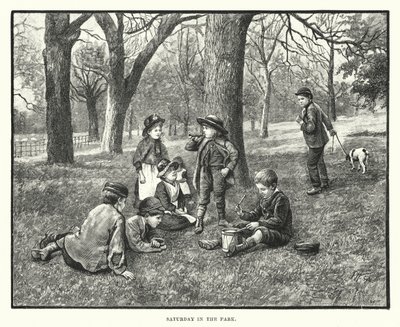 Lørdag i parken (gravering) av English School