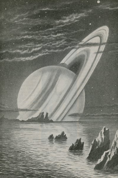 Saturn som en solnedgang av English School