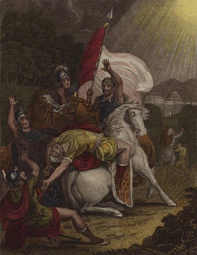 Sauls omvendelse (farge litho) av English School
