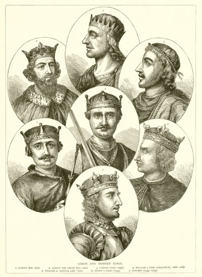 Saxon og Norman Kings av English School