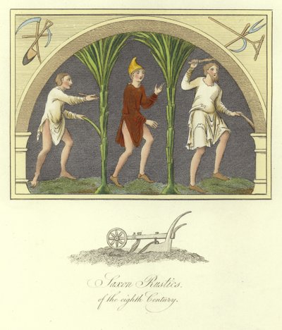 Sächsische Bauern des 8. Jahrhunderts von English School
