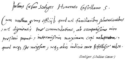 Scaliger, Julius Caesar av English School
