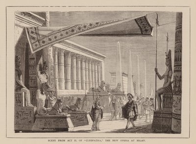 Szene aus Akt II von "Cleopatra", der neuen Oper in Mailand von English School