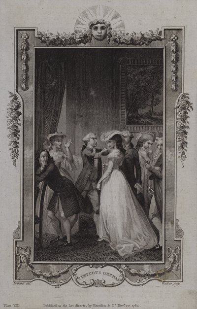 Scene fra The Virtuous Orphan, av Mary Collyer av English School
