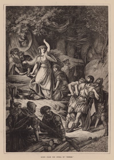 Scene fra operaen «Norma» (gravering) av English School