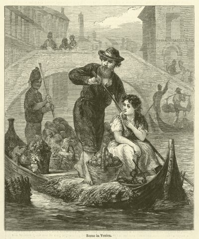 Scene i Venezia (gravering) av English School