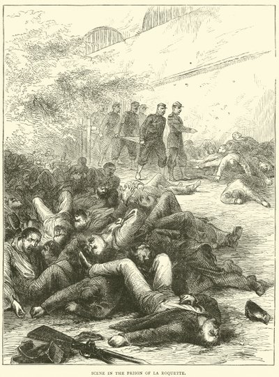 Scene i fengselet i La Roquette, 1871 av English School