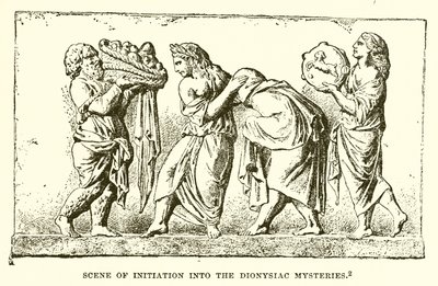Scene for innvielse i de dionysiske mysteriene av English School