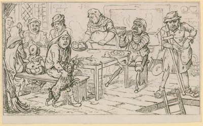 Szene aus dem Londoner Leben von English School