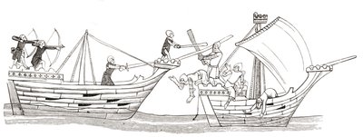 Sjøkamp, tidlig på 1300-tallet, fra 