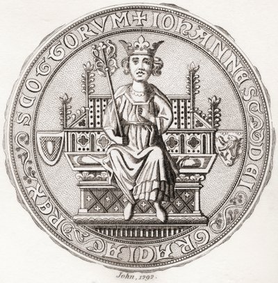 Seal of John Balliol, ca. Fra Iconographia Scotica eller Portraits of Illustrious Persons of Scotland, utgitt 1797. av English School