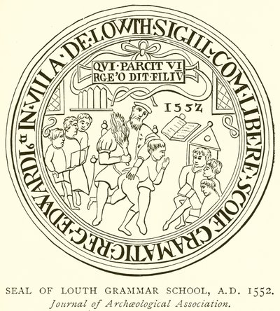 Seal of Louth Grammar School, A.D. 1552 av English School