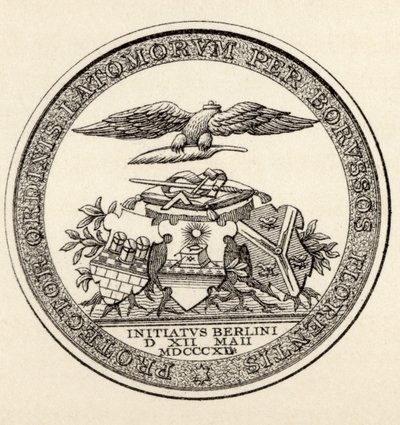 Seal of the Masons of Berlin, 1812, fra 