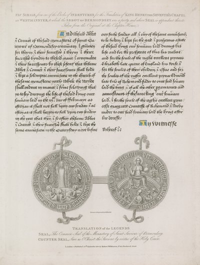Segl fra klosteret Saint Saviour of Bermondsey av English School