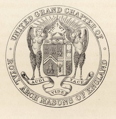 Seal of the United Grand Chapter of Royal Arch Masons of England, 1817, fra 
