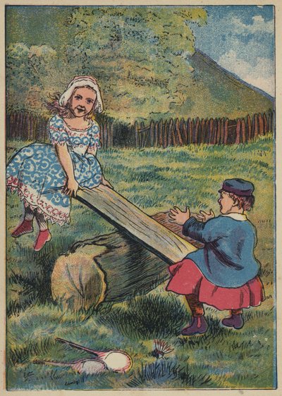 See-Saw, Margery Daw (fargelitografi) av English School