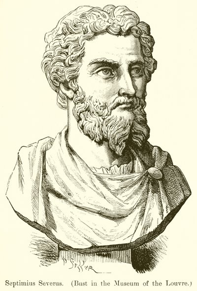 Septimius Severus. (Byste i Louvre-museet) av English School