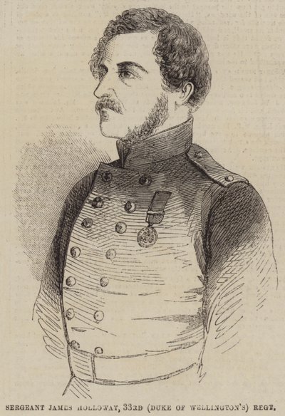 Sersjant James Holloway, 33. (Duke of Wellingtons) regiment (gravering) av English School