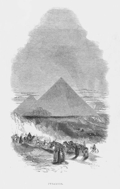 De syv underverkene i den antikke verden: Pyramider (gravering) av English School