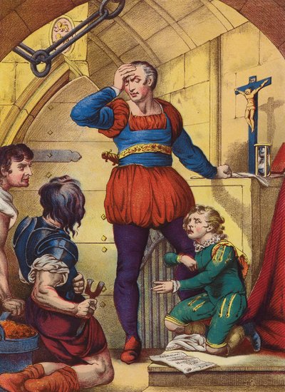 Shakespeare: Kong John (kromolitho) av English School