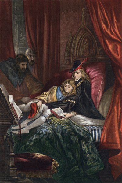 Shakespeare, Kong Richard den tredje, akt IV, scene 3 (chromolitho) av English School