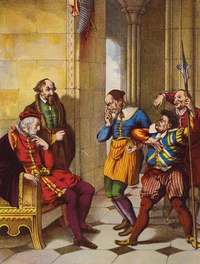 Shakespeare: Mål for mål (chromolitho) av English School