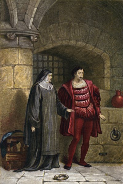 Shakespeare, Mål for mål, Akt III, Scene 1 (chromolitho) av English School