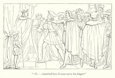 Shakespeares Alt er bra som ender godt; En tåpelig historie (gravering) av English School