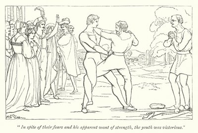 Shakespeares As You Like It; Brytingen mellom Orlando og Charles av English School