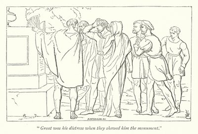 Shakespeares Pericles, Prince Of Tyre; Cleon viser Pericles graven til Marina (gravering) av English School