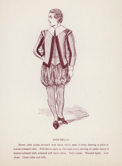 Shakespeares Taming of the Shrew: Biondello (litho) av English School
