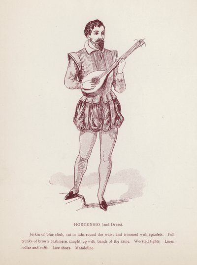 Shakespeares Taming of the Shrew: Hortensia, 2nd Dress (bilder) av English School