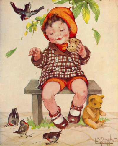 Del og del likt (farge litho) av English School