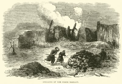 Avskalling av Porte Maillot, januar 1871 av English School
