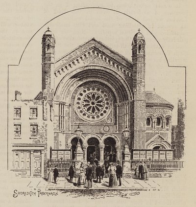Shoreditch Tabernacle (gravering) av English School