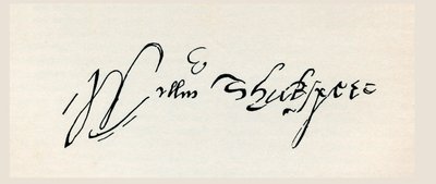 Signatur av William Shakespeare, fra 