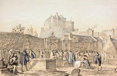 Signering av pakten i Greyfriars Churchyard, Edinburgh i 1638, fra 